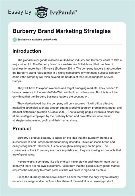 burberry online marketing strategy|Burberry strategy analysis.